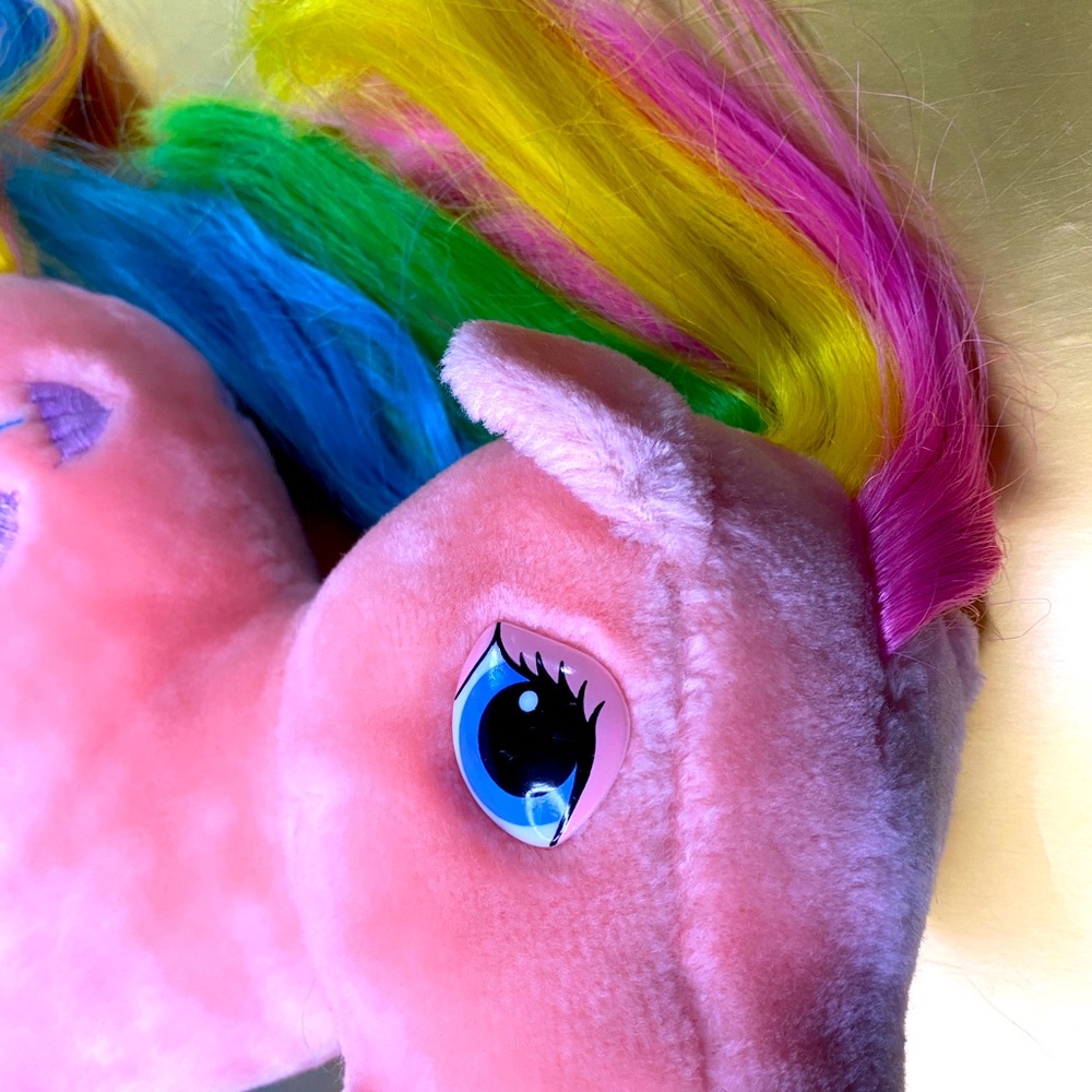 MY LITTLE PONY G1 VTG 1984 ORIGINAL HASBRO SOFTIES PARASOL RAINBOW PONY PLUSH - Picture 13 of 16